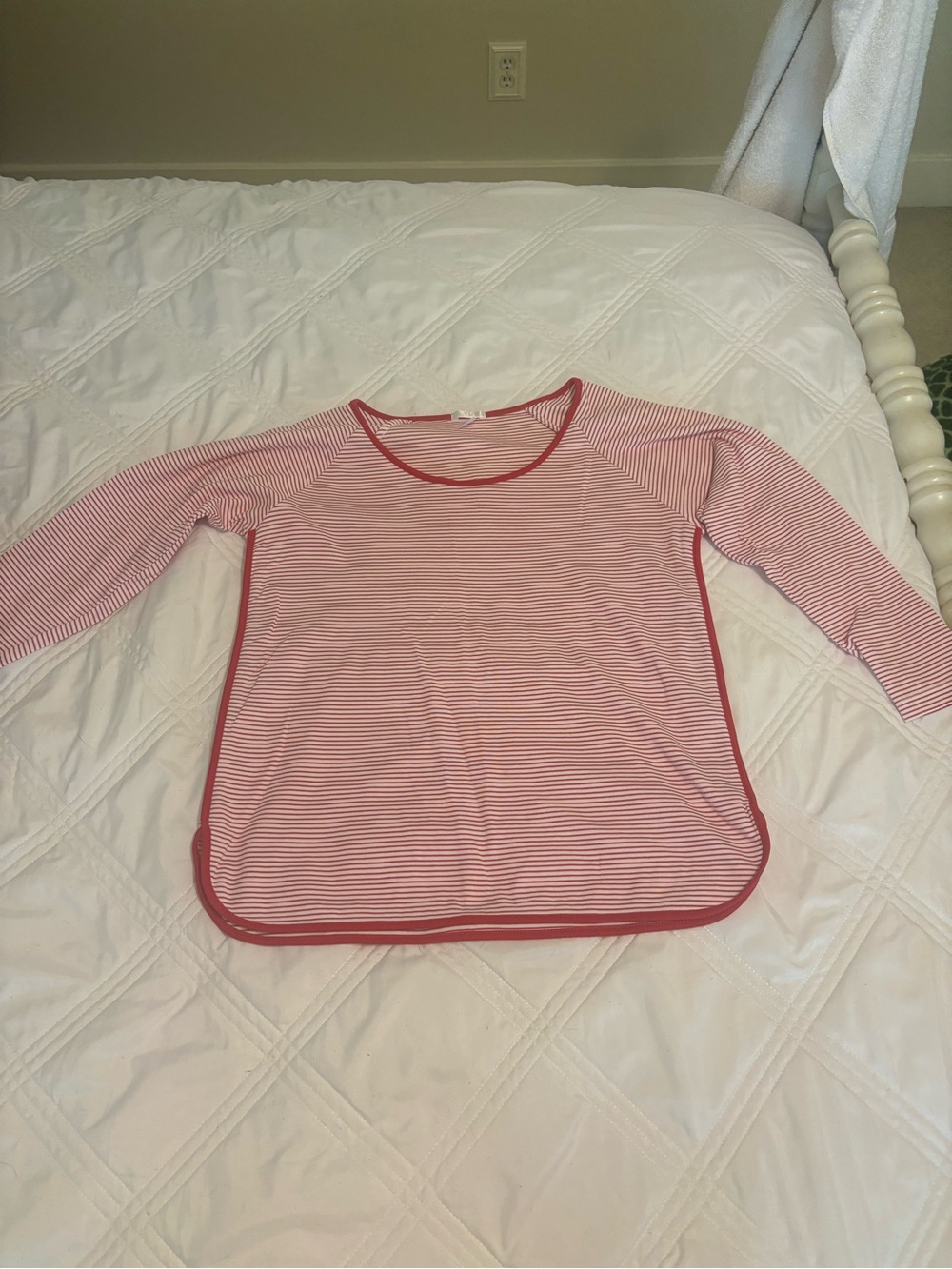 LAKE- Women’s Red & White Striped Long-Sleeve Top and Pants